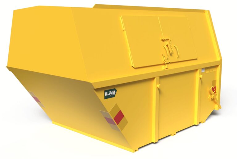 Liftdumpercontainer täckt, volym 8m³