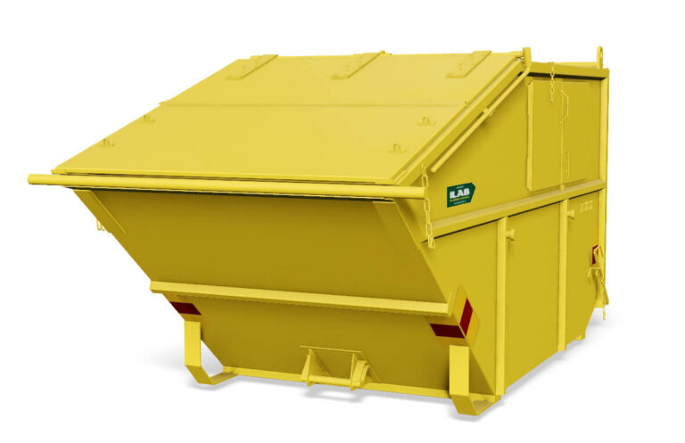 Vippcontainer täckt, volym 8m³