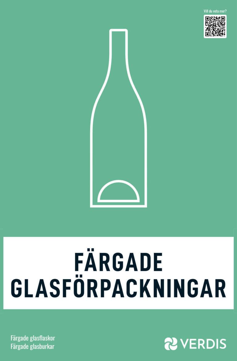 Dekal färgade glasförpackningar