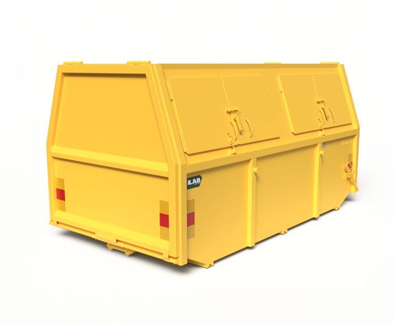 Liftdumpercontainer 10 kbm täckt,