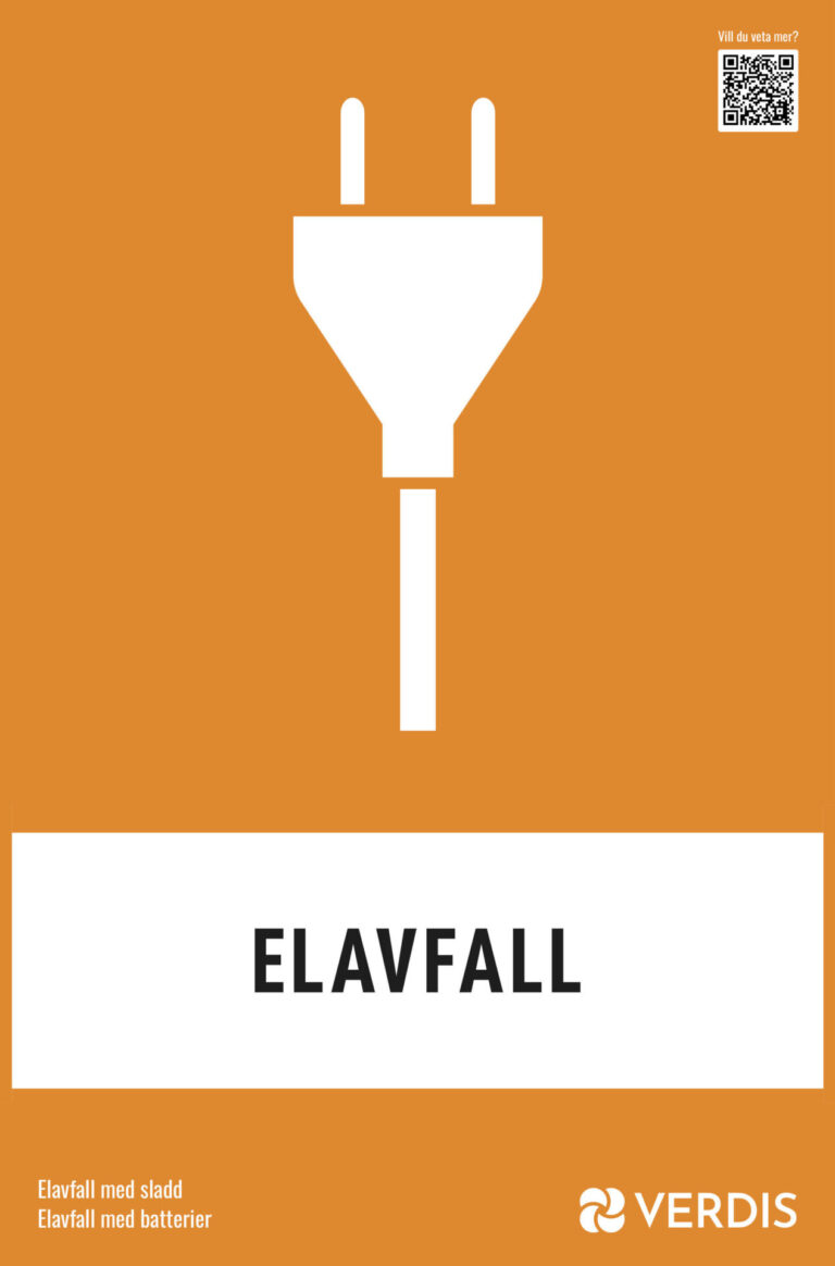 Skylt elavfall