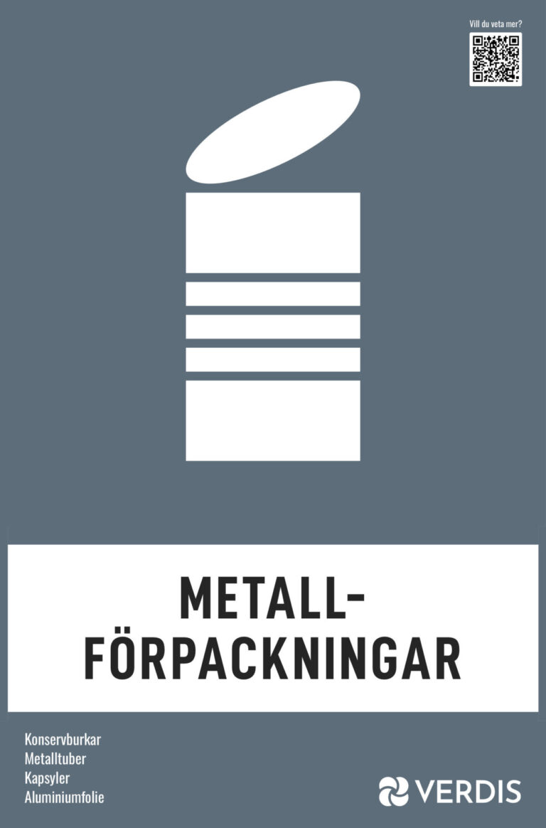 Skylt metallförpackningar